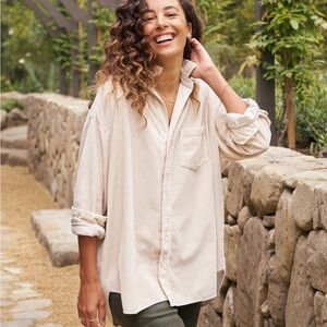 Frank & Eileen Shirley oversized corduroy Button-Up Shirt